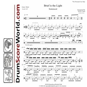 Sentenced - Brief Is The Light – Drum Sheet